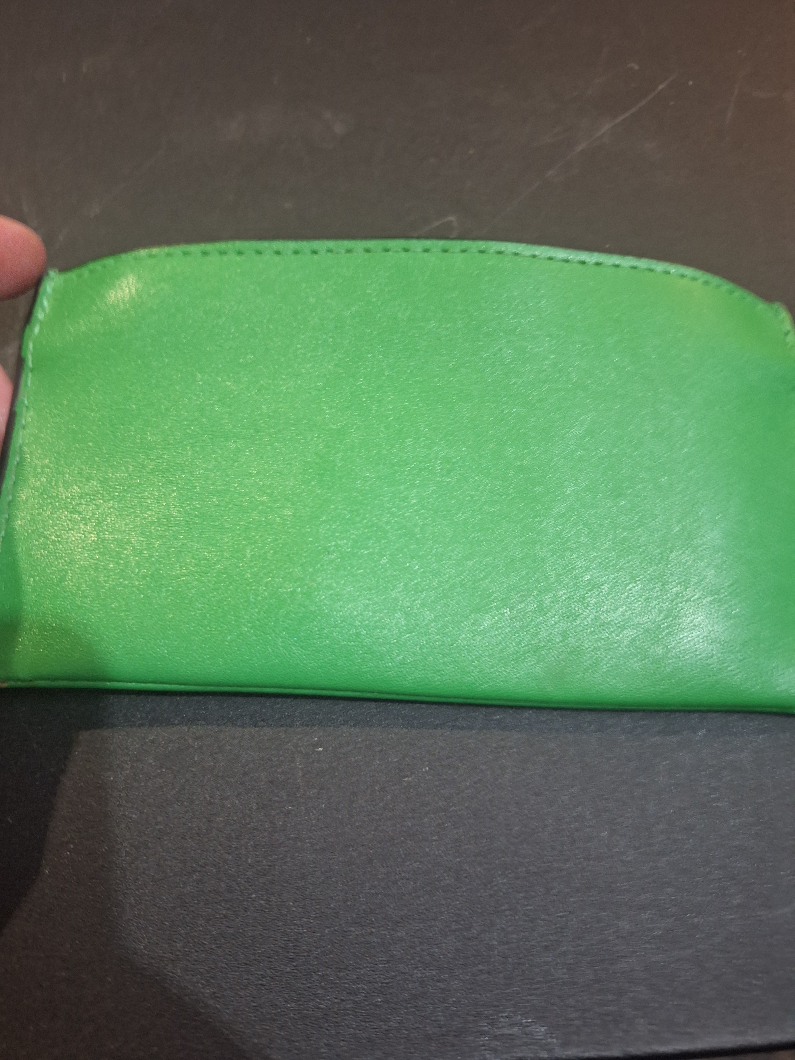 Bright Green Leather Pouch